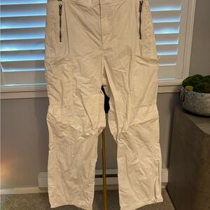 Free People Movement Cream Cargo Jogger Pants